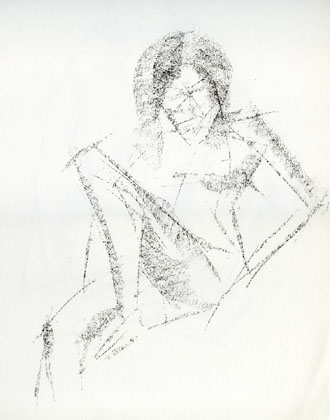 Reclining Nude 2, charcoal on paper 1999